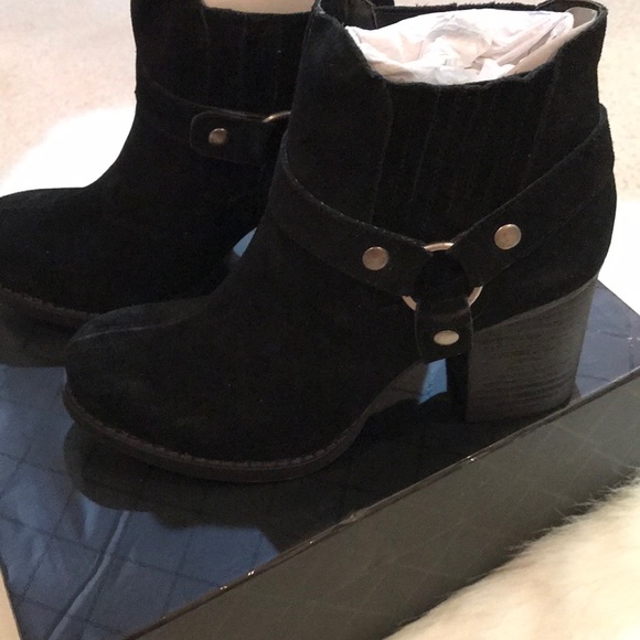 NWIB Chinese Laundry black suede booties sz 8 - Picture 5 of 7